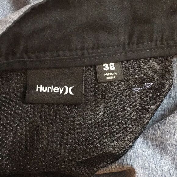 Hurley Phantom Heathered Blue Lightweight Performance Polyester Shorts Sz 38 - Picture 7 of 14
